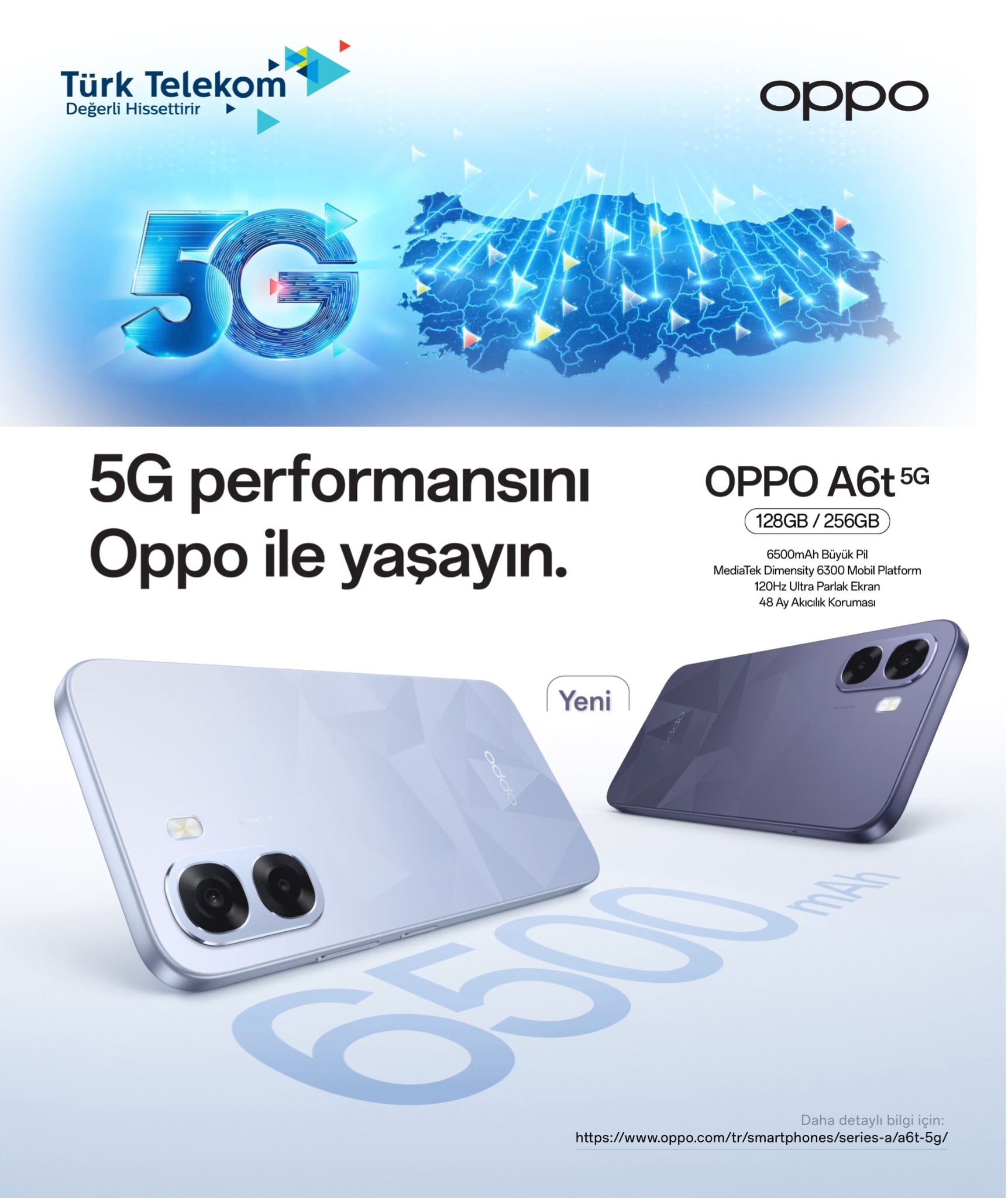 Türk Telekom OPPO A6t 5G çalışması